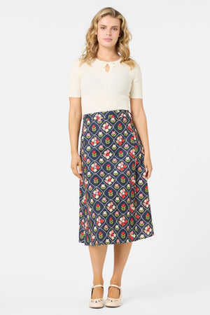 Princess Highway - Judy Wrap Midi Skirt - navy