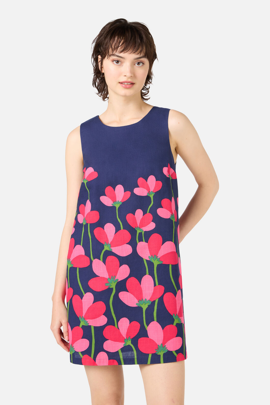Princess Highway - Lulu Flower Shift Dress - navy