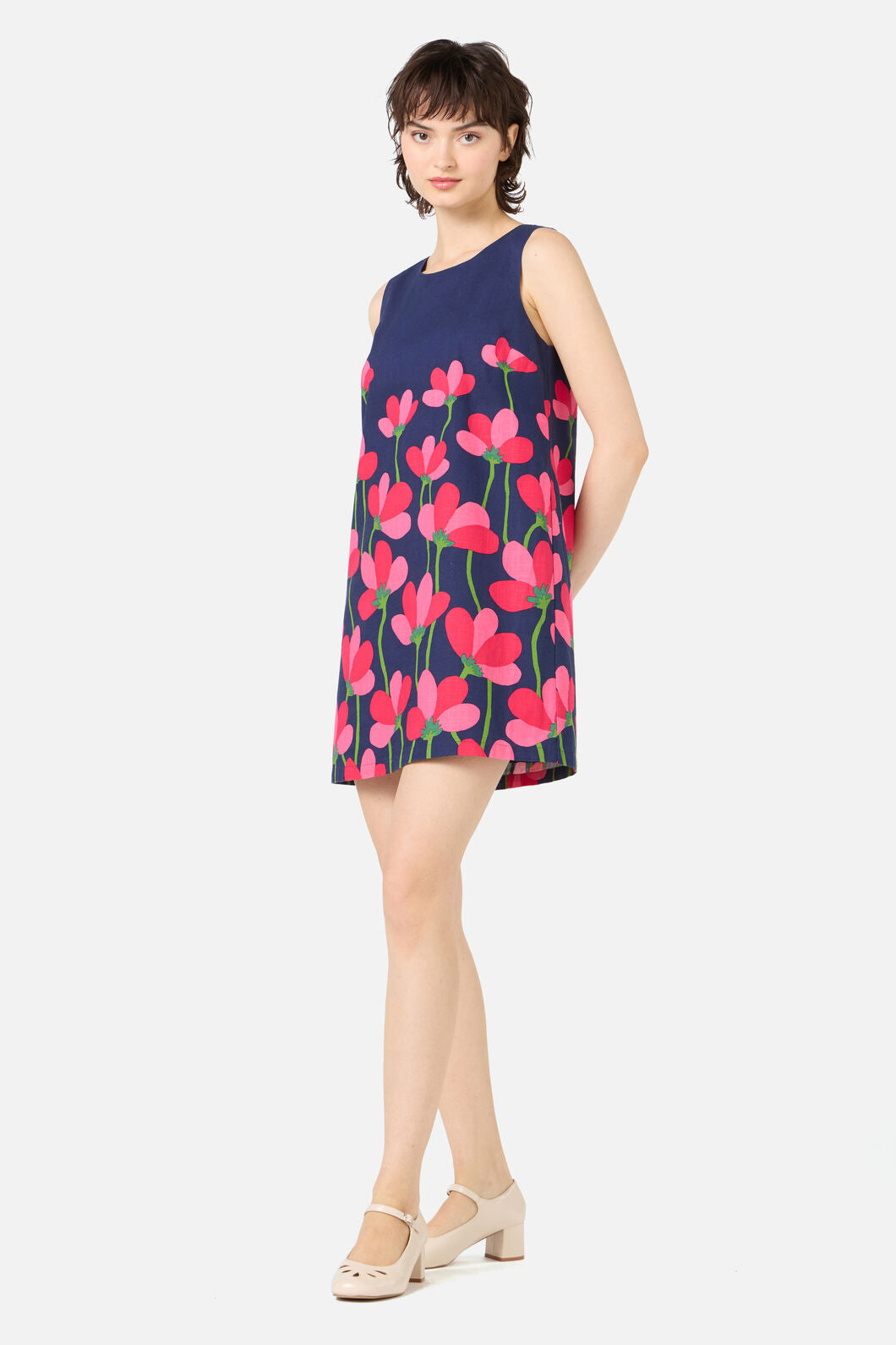 Princess Highway - Lulu Flower Shift Dress - navy