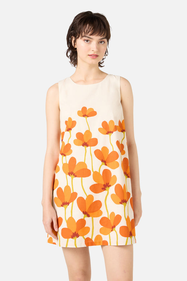 Princess Highway - Lulu Flower Shift Dress - cream
