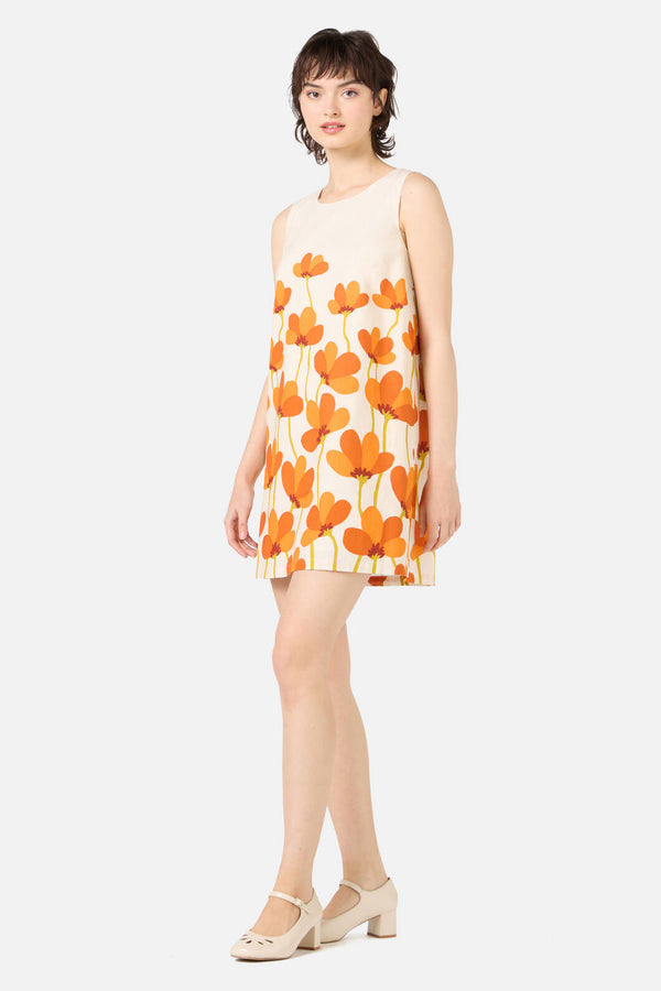 Princess Highway - Lulu Flower Shift Dress - cream