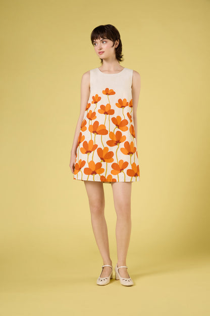 Princess Highway - Lulu Flower Shift Dress - cream