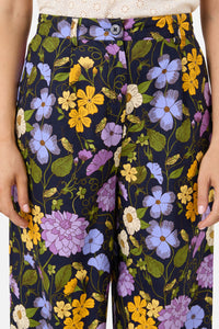Princess Highway - Grasshopper Floral Pant - navy