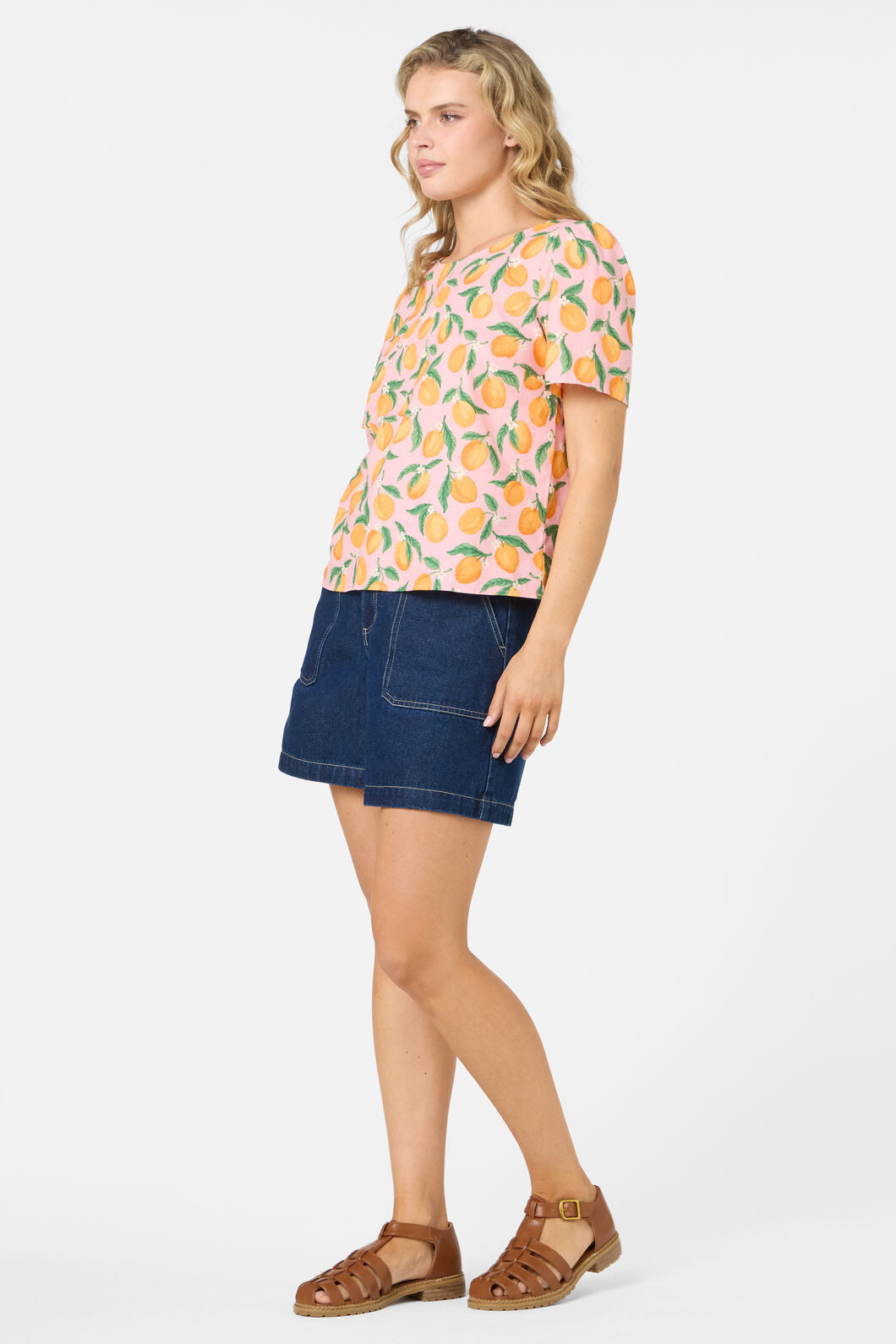 Princess Highway - Apricots Short Sleeve Top - pink