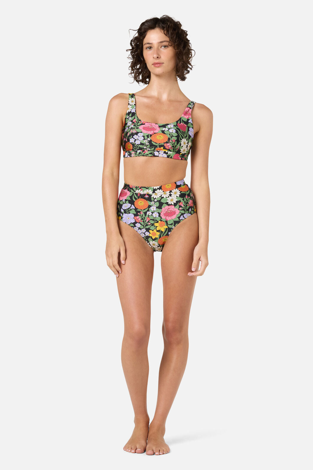 Princess Highway - Floral Field Bikini Top - black