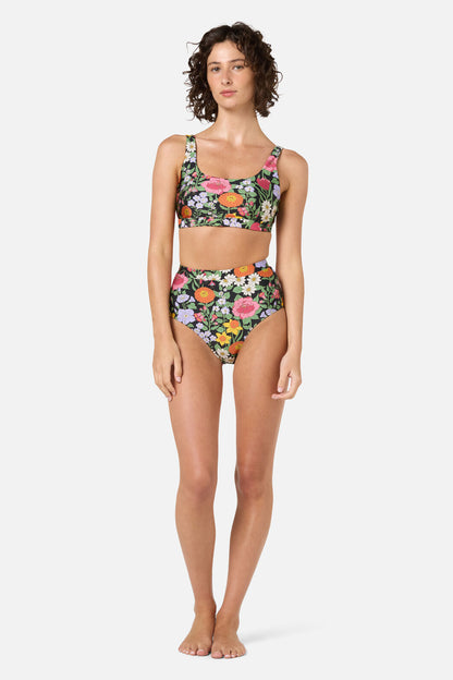 Princess Highway - Floral Field Bikini Top - black