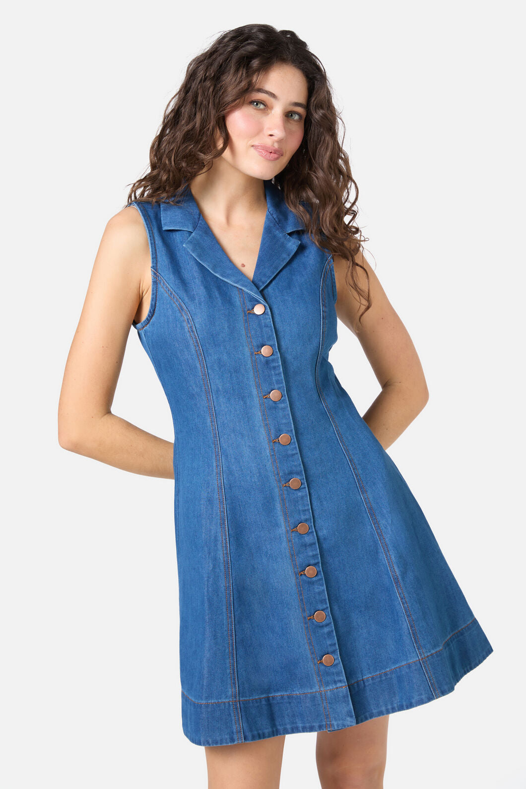 Princess Highway - Carrie Denim Pinny - blue-denim