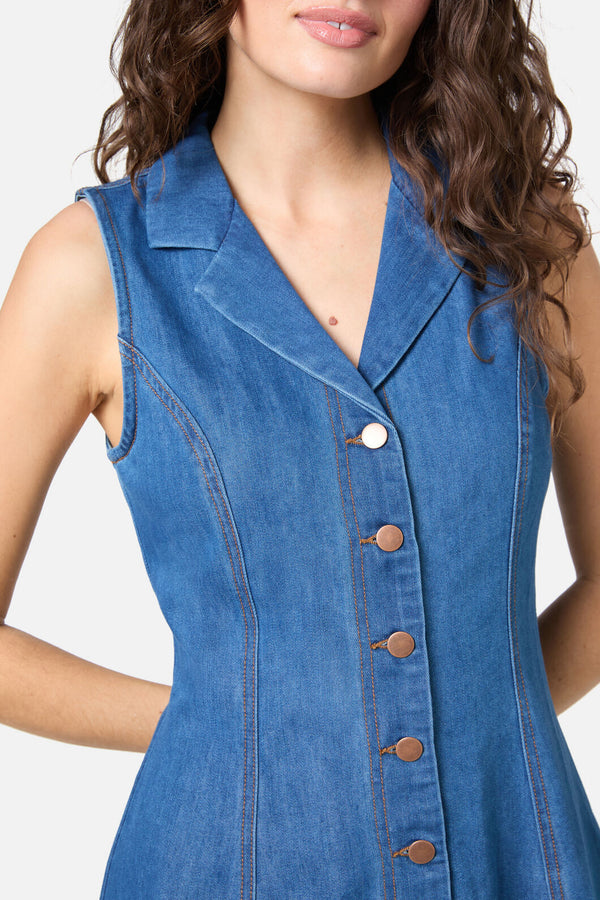 Princess Highway - Carrie Denim Pinny - blue-denim