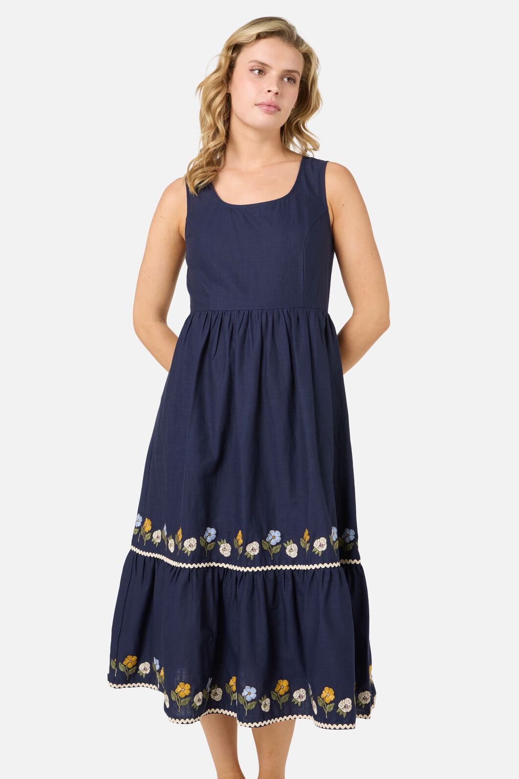 Blooms Embroidered Midi Dress Princess Highway Blooms Embroidered Midi Dress Princess Highway