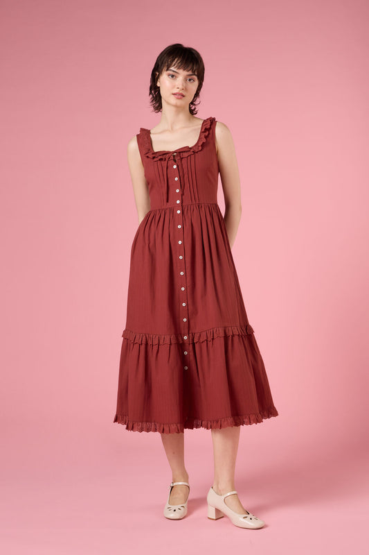 Princess Highway - Elise Corset Midi Dress - terracotta