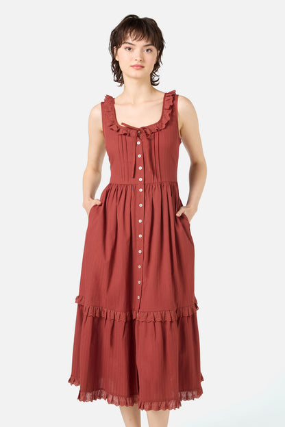 Princess Highway - Elise Corset Midi Dress - terracotta