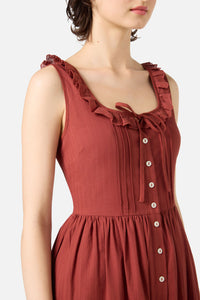 Princess Highway - Elise Corset Midi Dress - terracotta