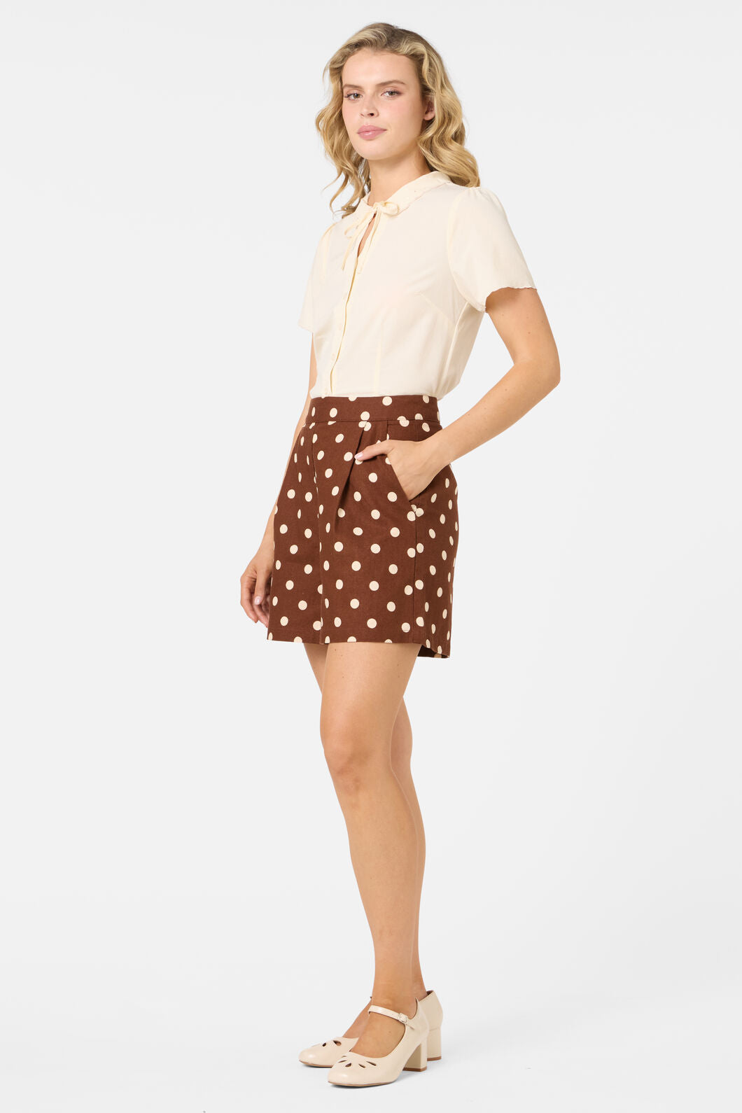Princess Highway - Josie Short Sleeve Blouse - cream