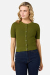 Princess Highway - Garden Short Sleeve Cardigan - olive