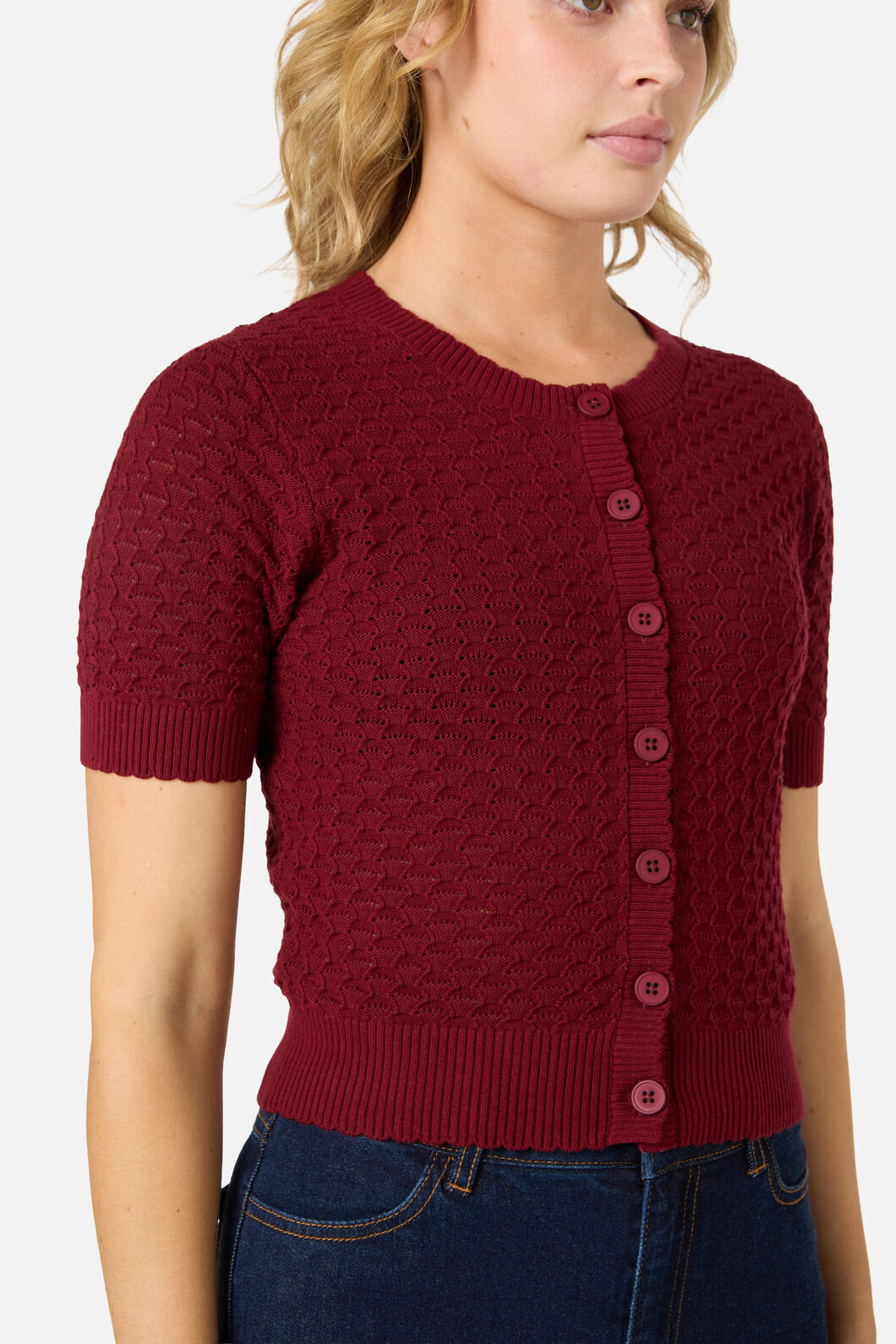 Princess Highway - Garden Short Sleeve Cardigan - henna