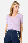 Princess Highway - Mae Short Sleeve Cardigan - lilac