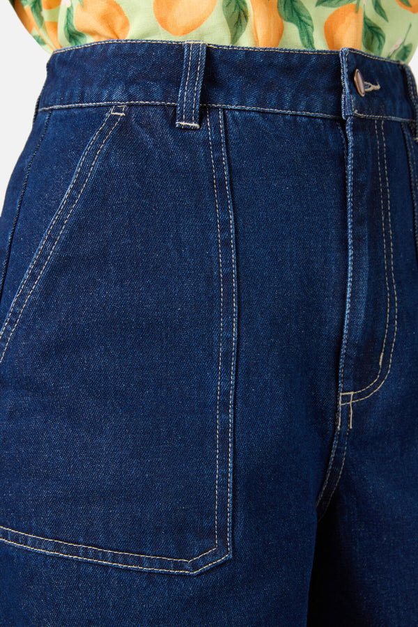 Princess Highway - Reece Denim Short - dark-denim