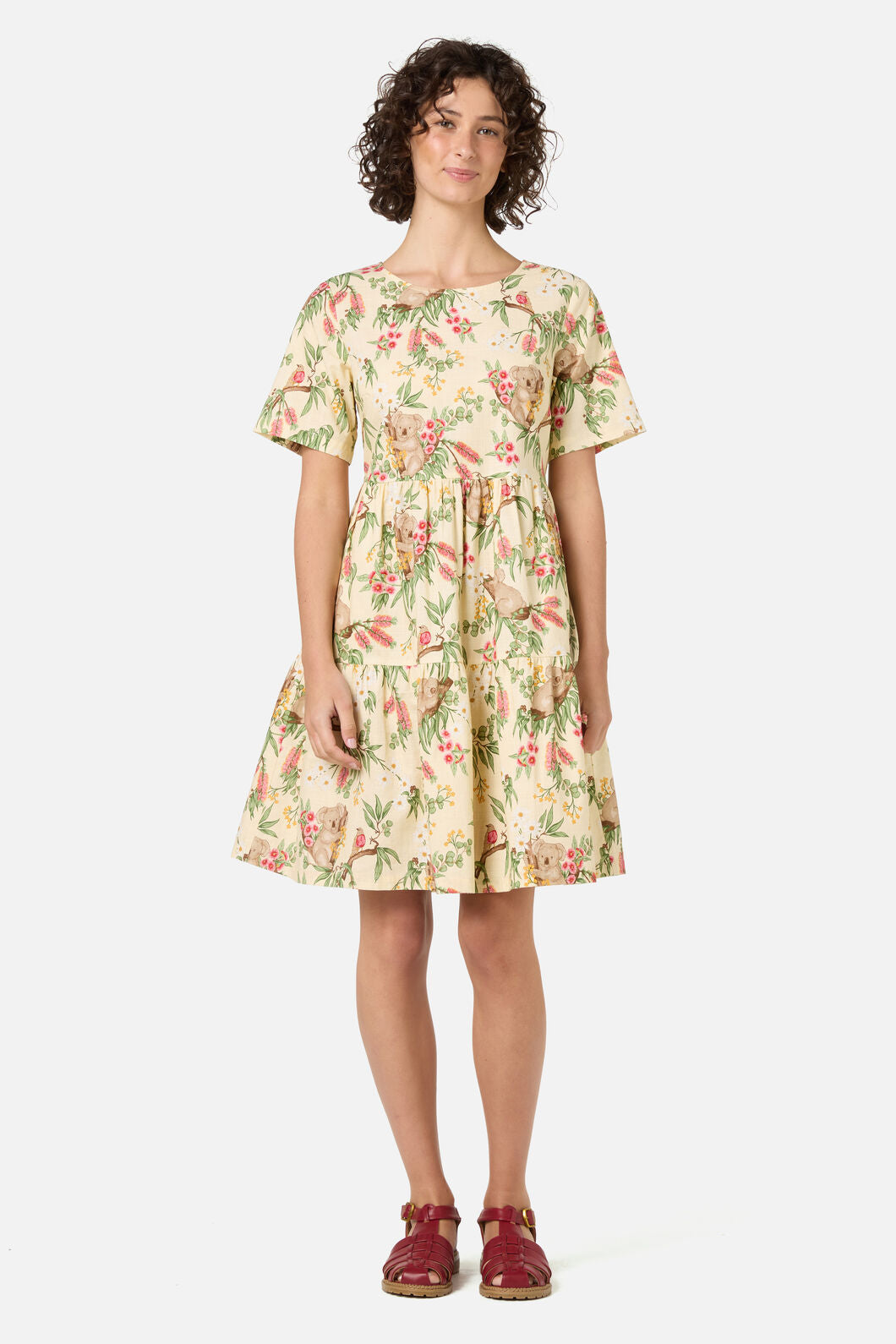 Princess Highway - Koala Smock Dress - lemon