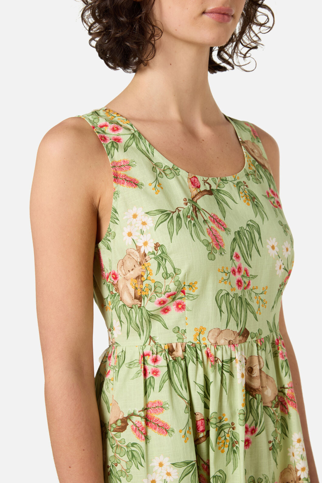 Princess Highway - Koala Sleeveless Midi Dress - mint