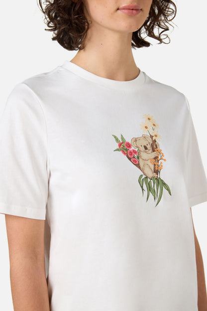 Princess Highway - Koala Print Relaxed Tee - cream