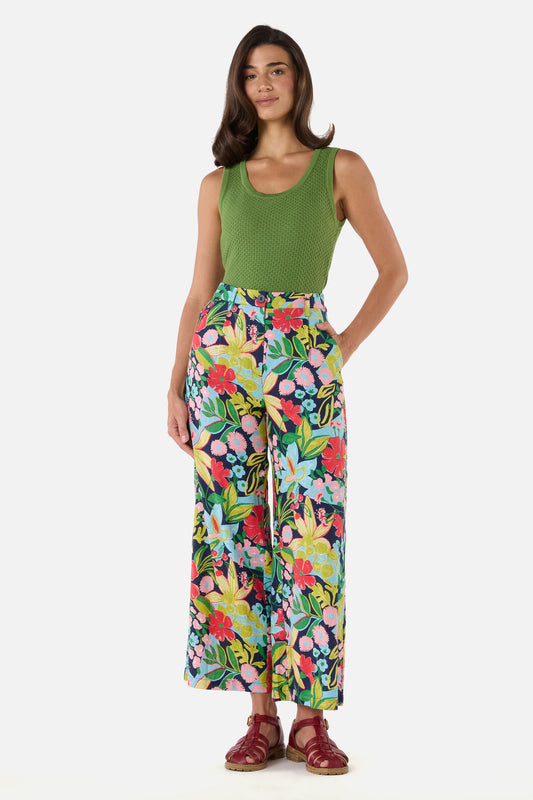 Princess Highway - Lexi Floral Relaxed Pant - navy