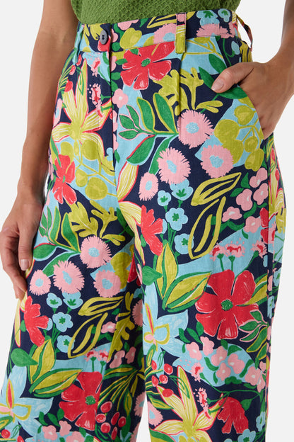 Princess Highway - Lexi Floral Relaxed Pant - navy