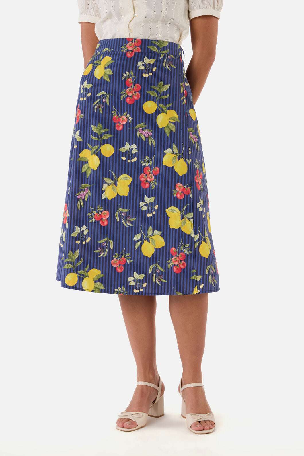 Princess Highway - Carla Picnic Midi Wrap Skirt - navy