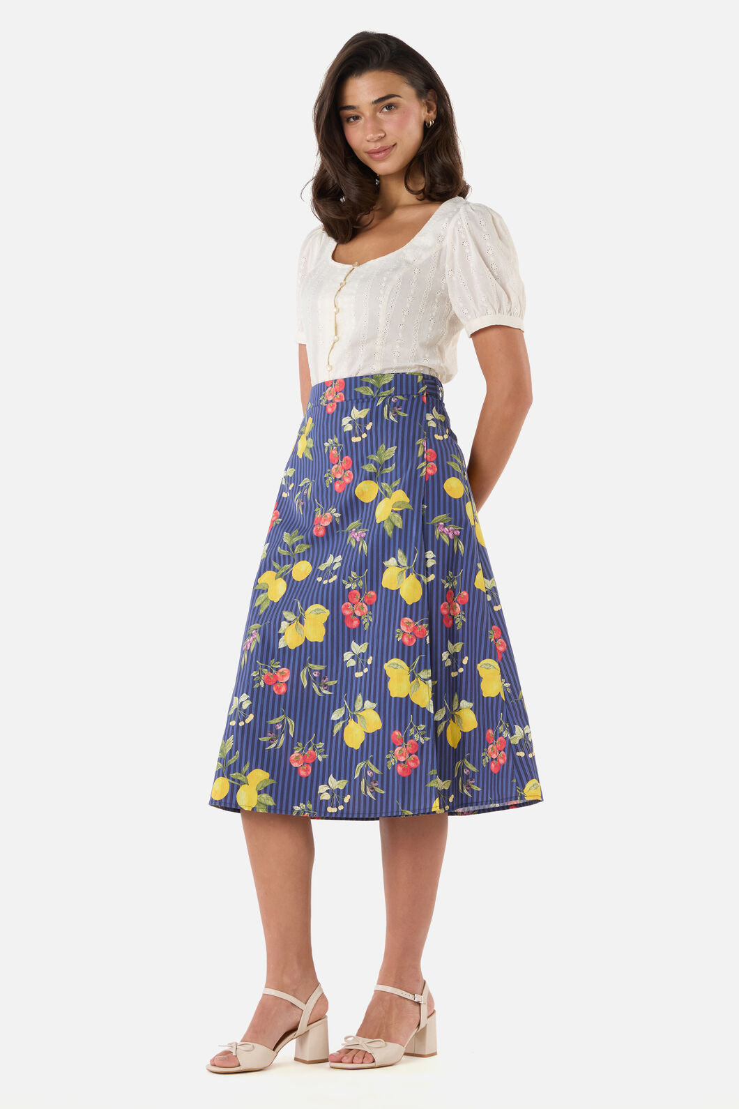 Princess Highway - Carla Picnic Midi Wrap Skirt - navy