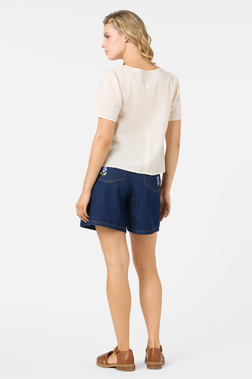 Princess Highway - Asher Broderie Top - cream