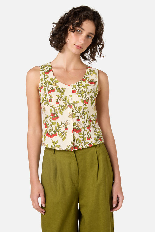 Princess Highway - Cherry Tomatoes Corset Top - cream