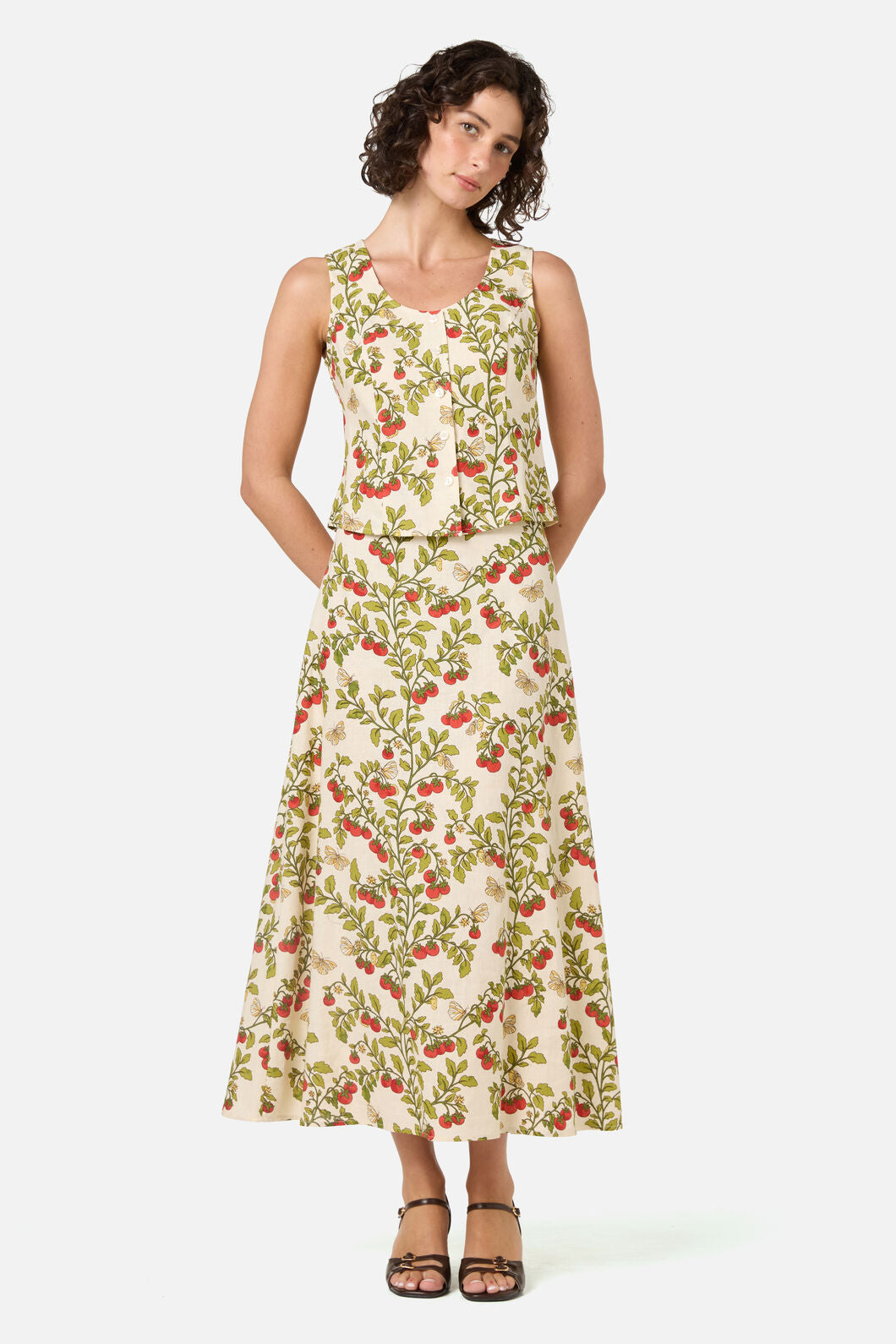 Princess Highway - Cherry Tomatoes Corset Top - cream