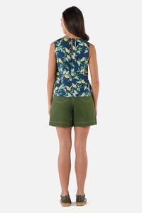 Princess Highway - Yellow Robin Shell Top - navy