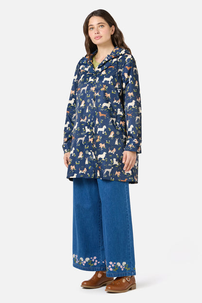 Princess Highway - Cute Dogs Raincoat - navy
