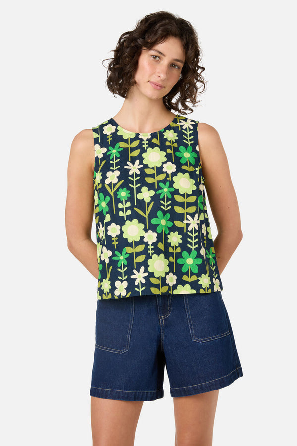 Princess Highway - Penny 60's Shell Top - navy