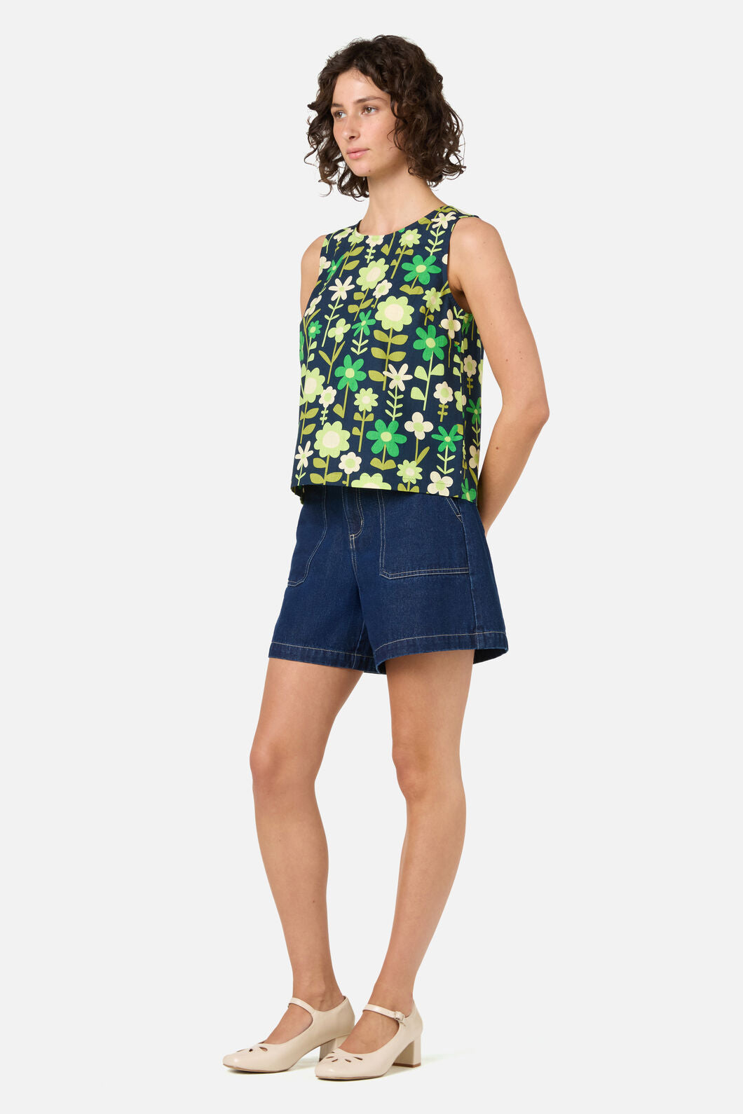 Princess Highway - Penny 60's Shell Top - navy