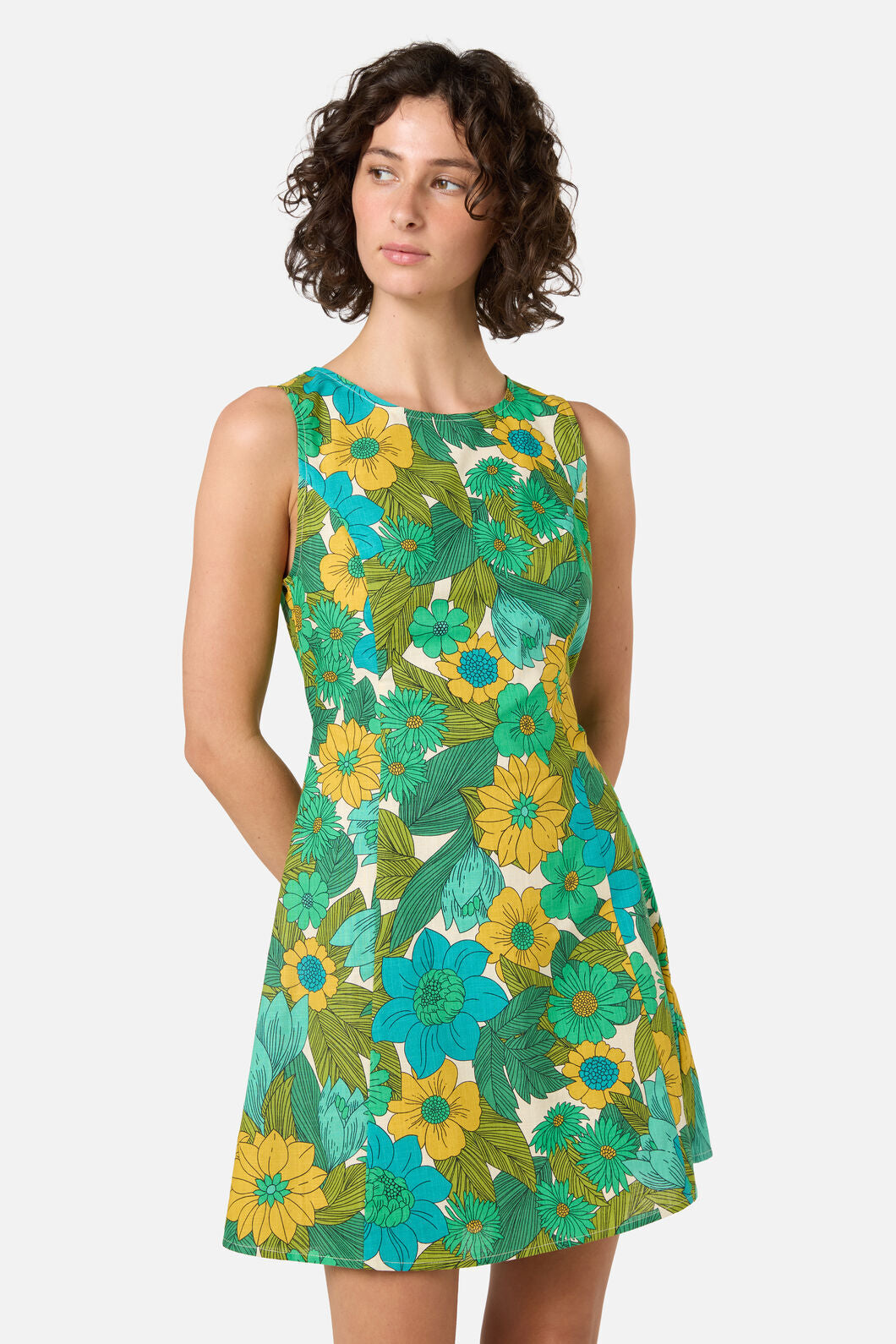 Princess Highway - Nellie 70'S Floral Shift Dress - green