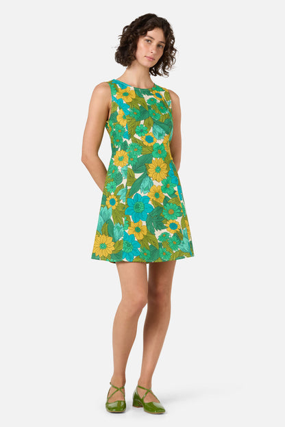 Princess Highway - Nellie 70'S Floral Shift Dress - green