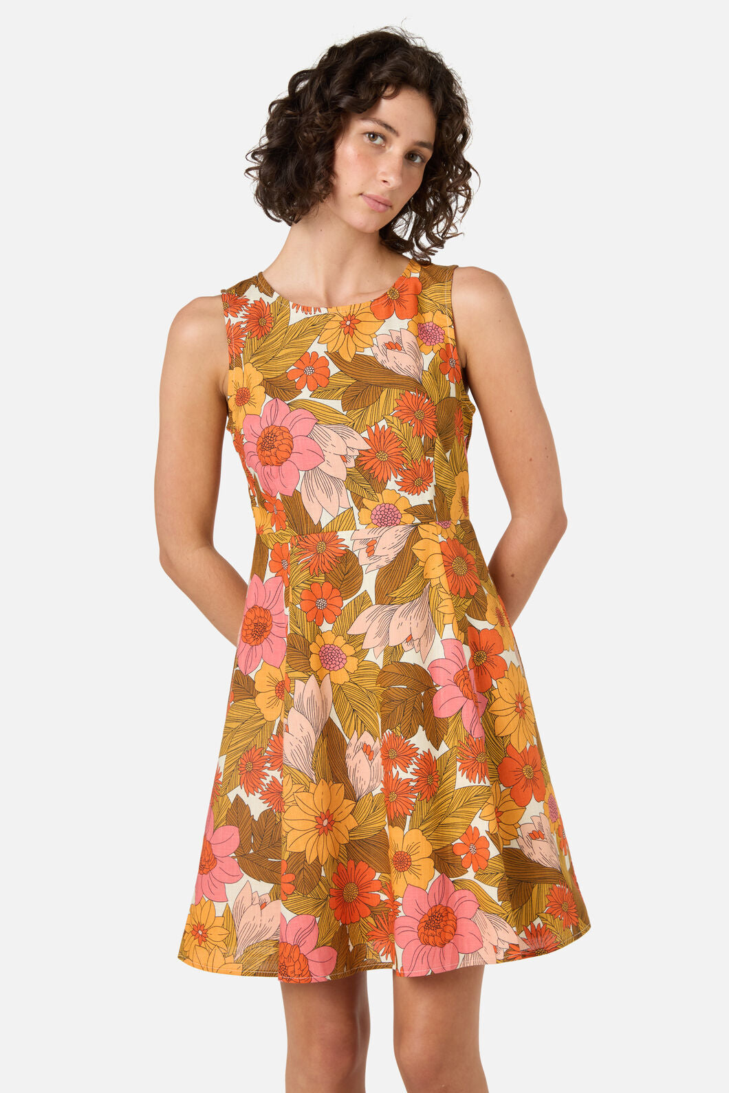 Princess Highway - Nellie 70'S Floral Mini Dress - pink