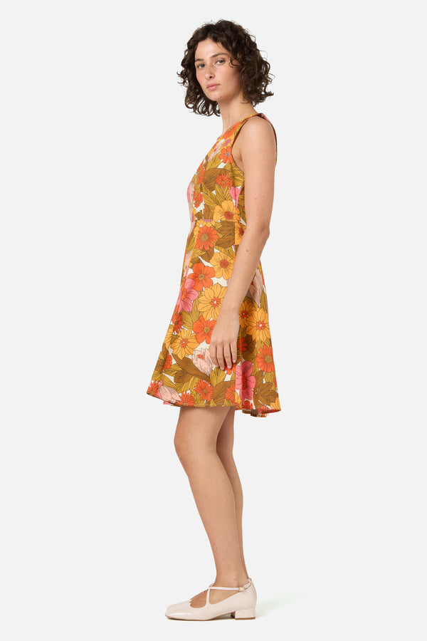 Princess Highway - Nellie 70'S Floral Mini Dress - pink