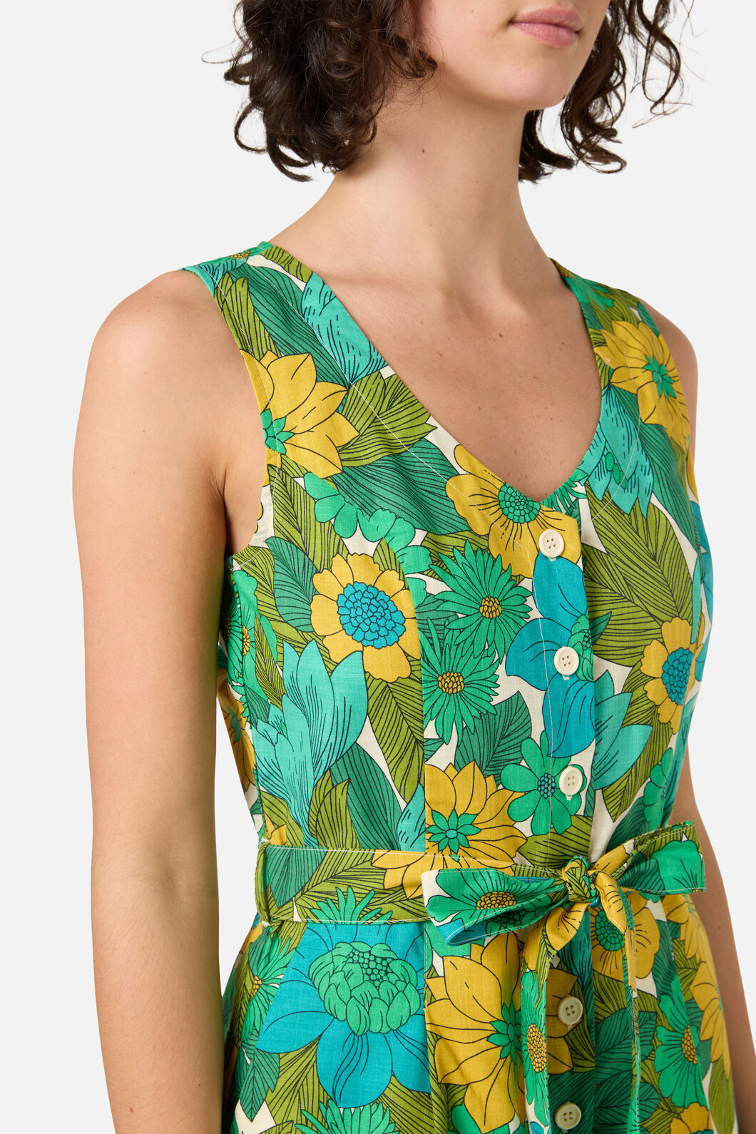 Princess Highway - Nellie 70'S Floral Jumpsuit - green