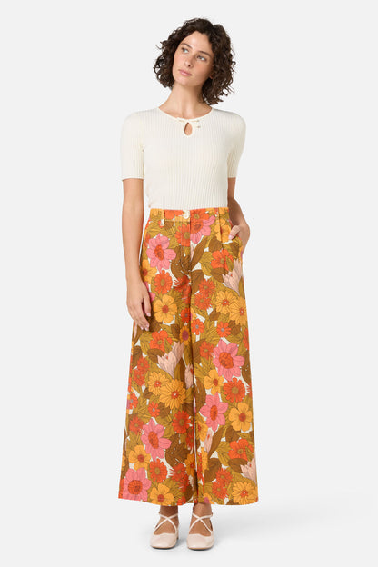 Princess Highway - Nellie 70'S Floral Culotte - pink