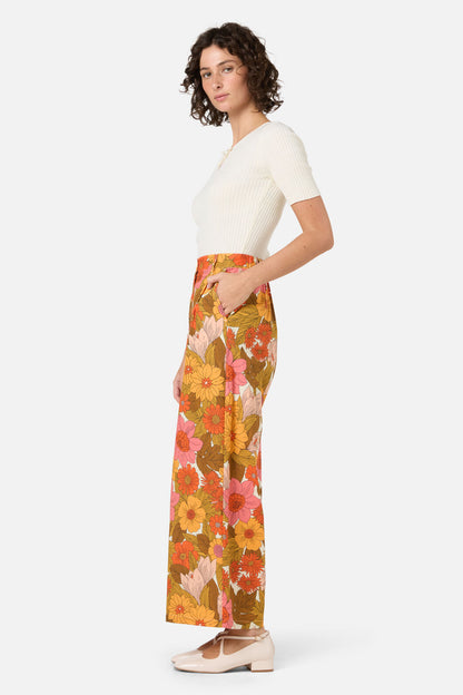 Princess Highway - Nellie 70'S Floral Culotte - pink