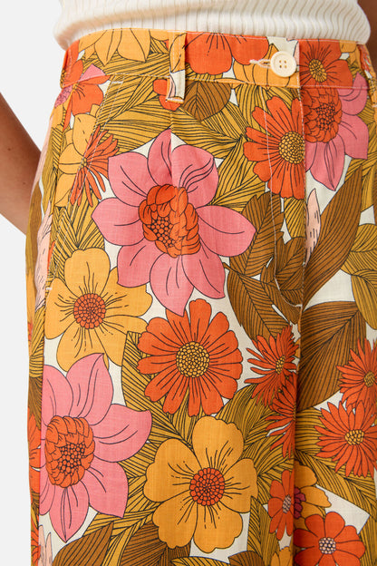 Princess Highway - Nellie 70'S Floral Culotte - pink