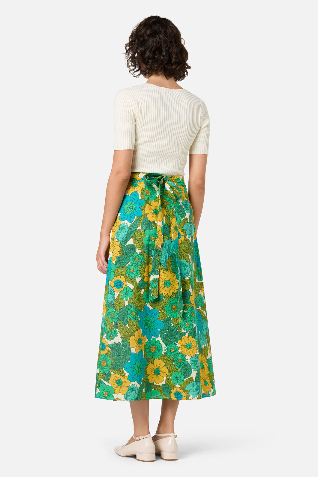 Princess Highway - Nellie 70'S Floral Wrap Skirt - green