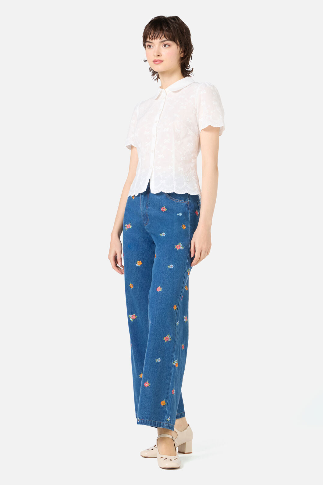 Princess Highway - Sweet Bow Blouse - white