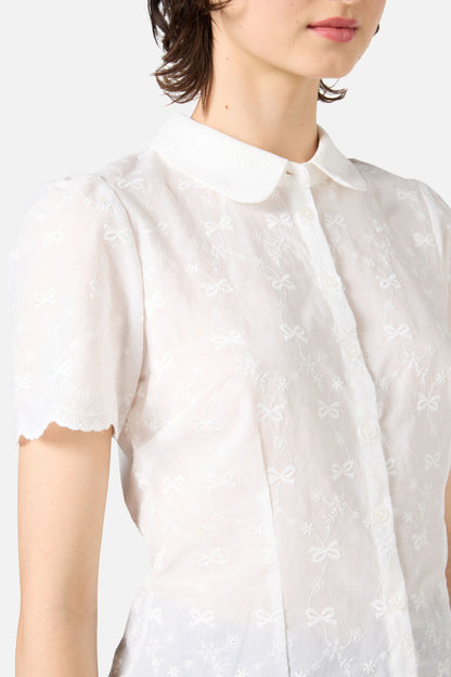 Princess Highway - Sweet Bow Blouse - white