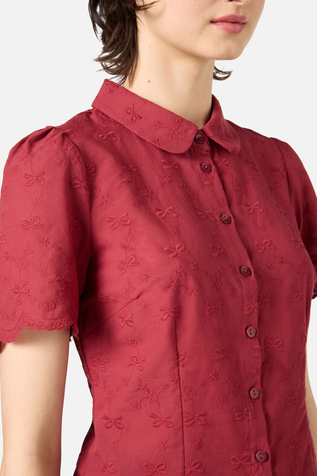 Princess Highway - Sweet Bow Blouse - wine