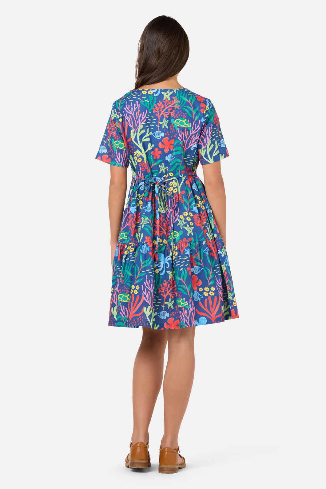 Princess Highway - Coral Reef Smock Dress - blue