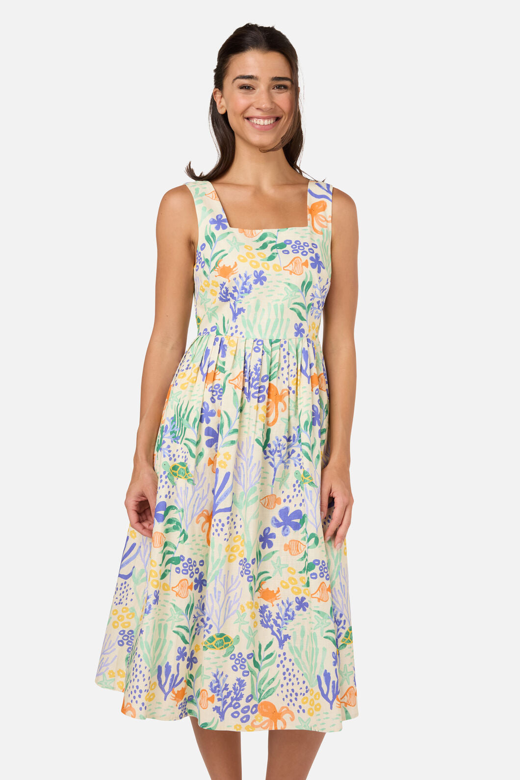 Princess Highway - Coral Reef Midi Dress - cream