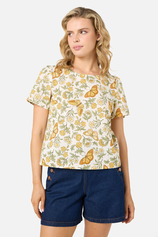 Princess Highway - Yvette Butterfly Top - cream